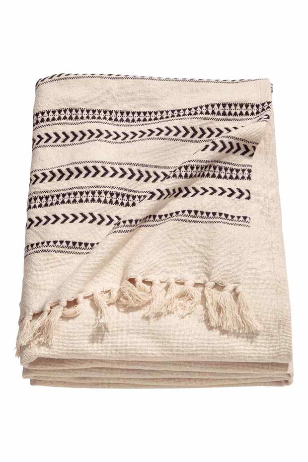 Żakardowy pled, H&M HOME, 182,90 zł