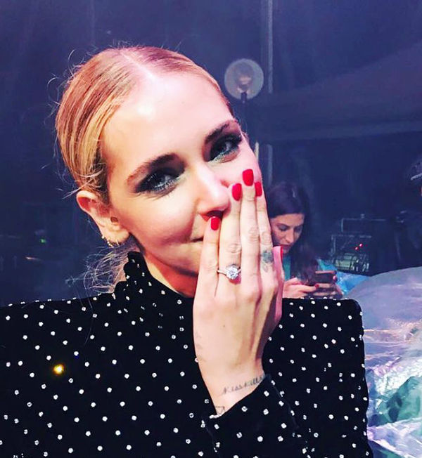 Chiara Ferragni i jej pierścionek zaręczynowy