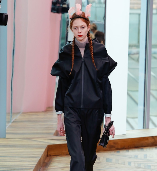 Kurtka z bufiastymi rękawami Prada Resort 2018