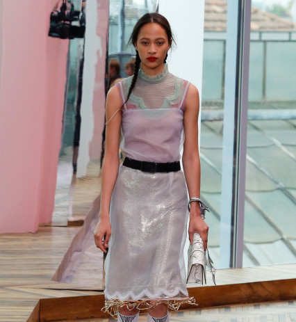 Przezroczysta tunika Prada Resort 2018