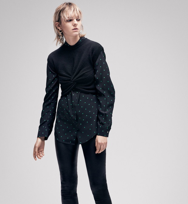 Koszula w grochy Alexander Wang Pre-Fall 2017