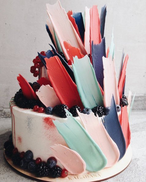 Brushstroke Cakes - najmodniejsze torty z rosyjskiej cukierni