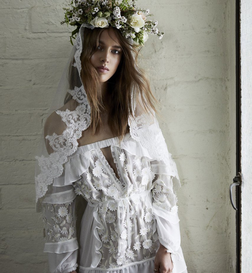 Boho suknia ślubna For Love & Lemons 2017
