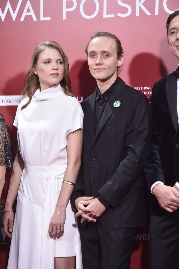 Eliza Rycembel i Bartosz Bielenia na gali zamknięcia Festiwalu Filmowego w Gdyni 2019.