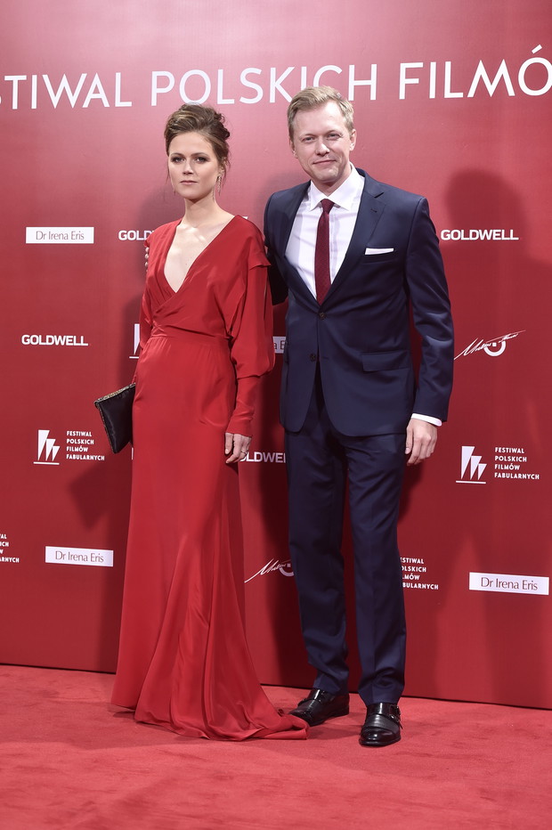 Patrycja Volny i Philippe Tłokiński na gali zamknięcia Festiwalu Filmowego w Gdyni 2019.