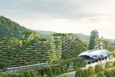Liuzhou Forest City - leśne miasto, projekt: Stefano Boeri Architetti