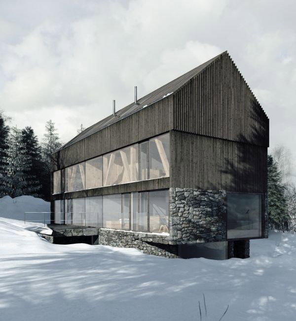 Pensjonaty w Karpaczu, proj. Adam Wysocki, de.materia, wizualizacje: Rzemiosło Architektoniczne