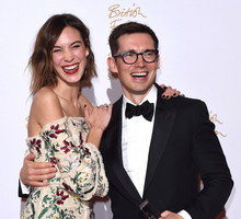 Alexa Chung i Erdem Moralioglu na British Fashion Awards 2015