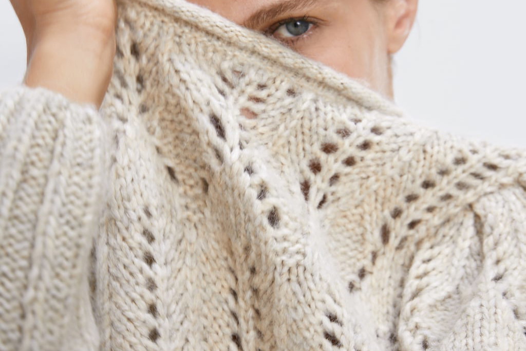 Beżowy sweter Zara, cena: 199,00 zł