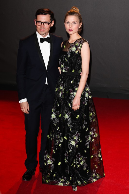 Erdem Moralioglu i Clemence Poesy na British Fashion Awards 2013