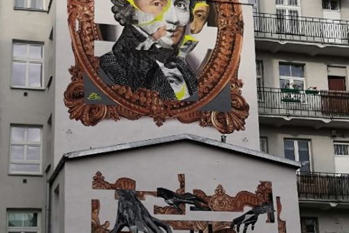 Fryderyk Chopin na warszawskim muralu