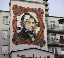 Fryderyk Chopin na warszawskim muralu