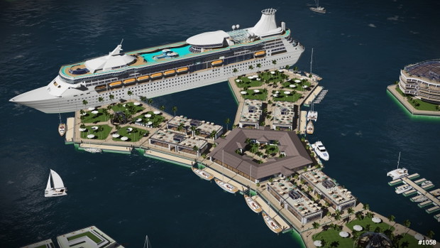 Pływające miasto, projekt konkursowy Instytutu Seasteading, wizualizacja: Gabriel Scheare, Luke Crowley, Lourdes Crowley, and Patrick White, Chile