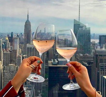 Pop-Up Bar z różowym winem - rosé z widokiem
