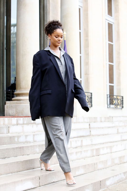 Rihanna po spotkaniu Brigitte Macron w Paryżu, 26
