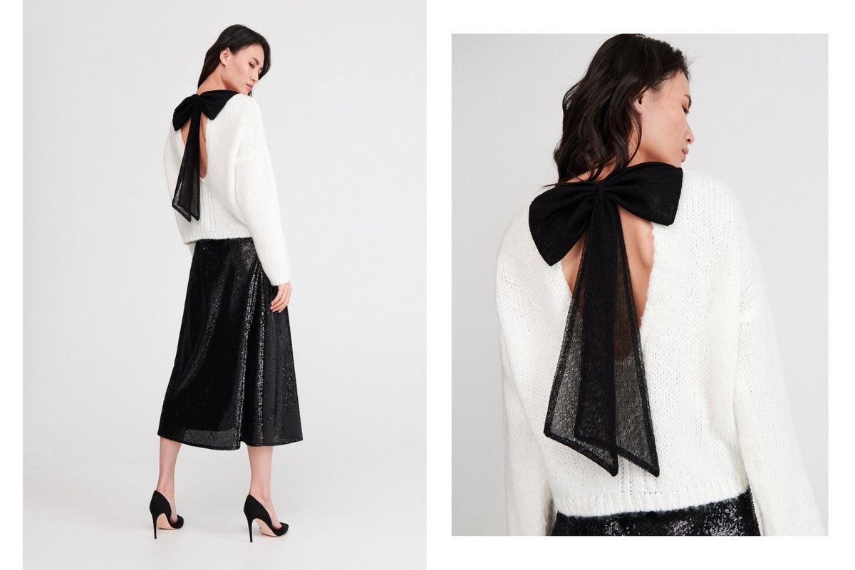 Sweter z dekoltem na plecach Reserved