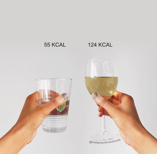 Licznik kalorii zdrowej żywności: 150 ml ginu vs 150 ml białego wina