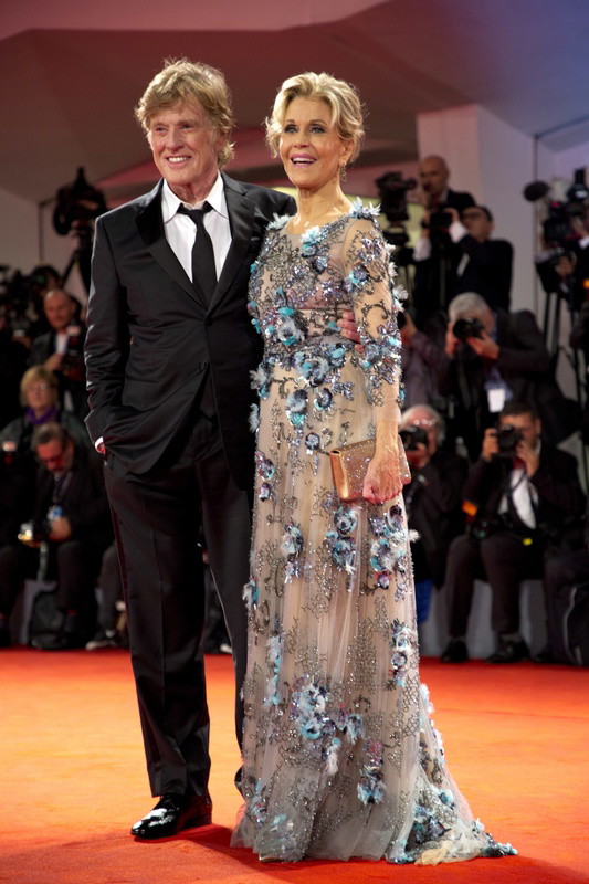 Festiwal Filmowy w Wenecji 2017: Robert Redford i Jane Fonda na premierze filmu Our Souls At Night, 1