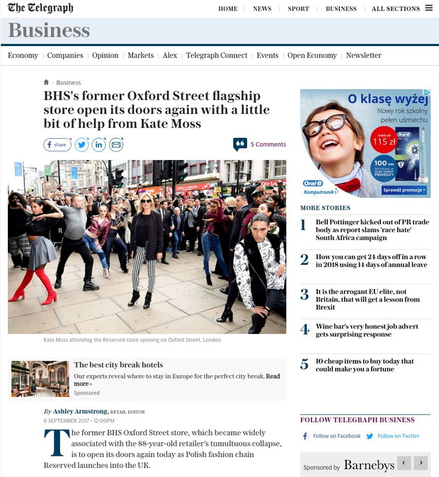 Reserved w Londynie: reakcje brytyjskiej prasy