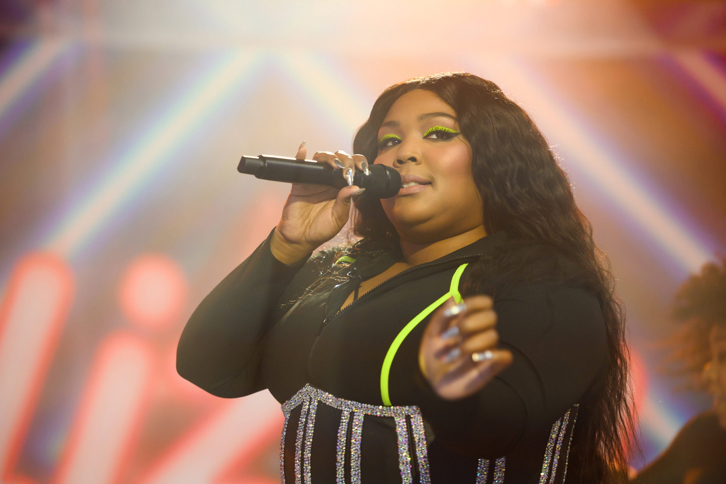Lizzo podczas koncertu