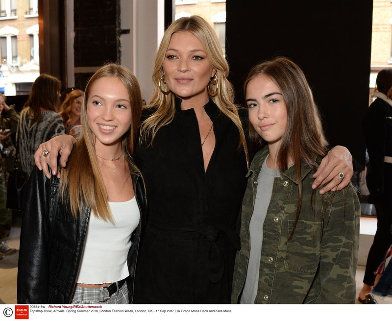 Kate Moss z córką, gwiazdy na London Fashion Week wiosna-lato 2018