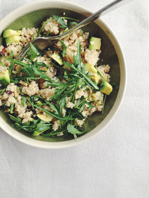 Moroccan spiced quinoa salad with avocado