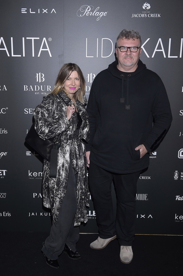 Ilona Majer i Rafał Michalak na pokazie Lidia Kalita jesień-zima 2017/2018