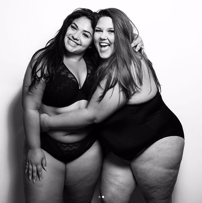 Modelki plus size przed retuszem