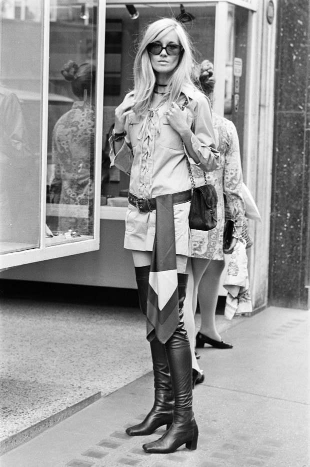 Betty Catroux na otwarciu butiku Yves Saint Laurent New Bond Street w 1969 roku
