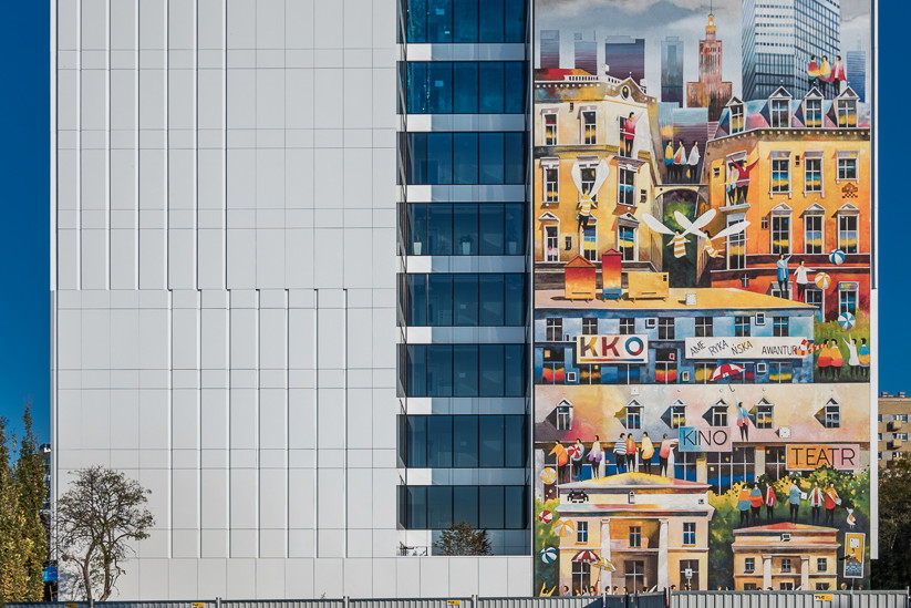 Mural Tytusa Brzozowskiego na biurowcu Spark