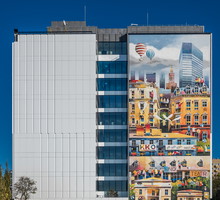 Mural Tytusa Brzozowskiego na biurowcu Spark
