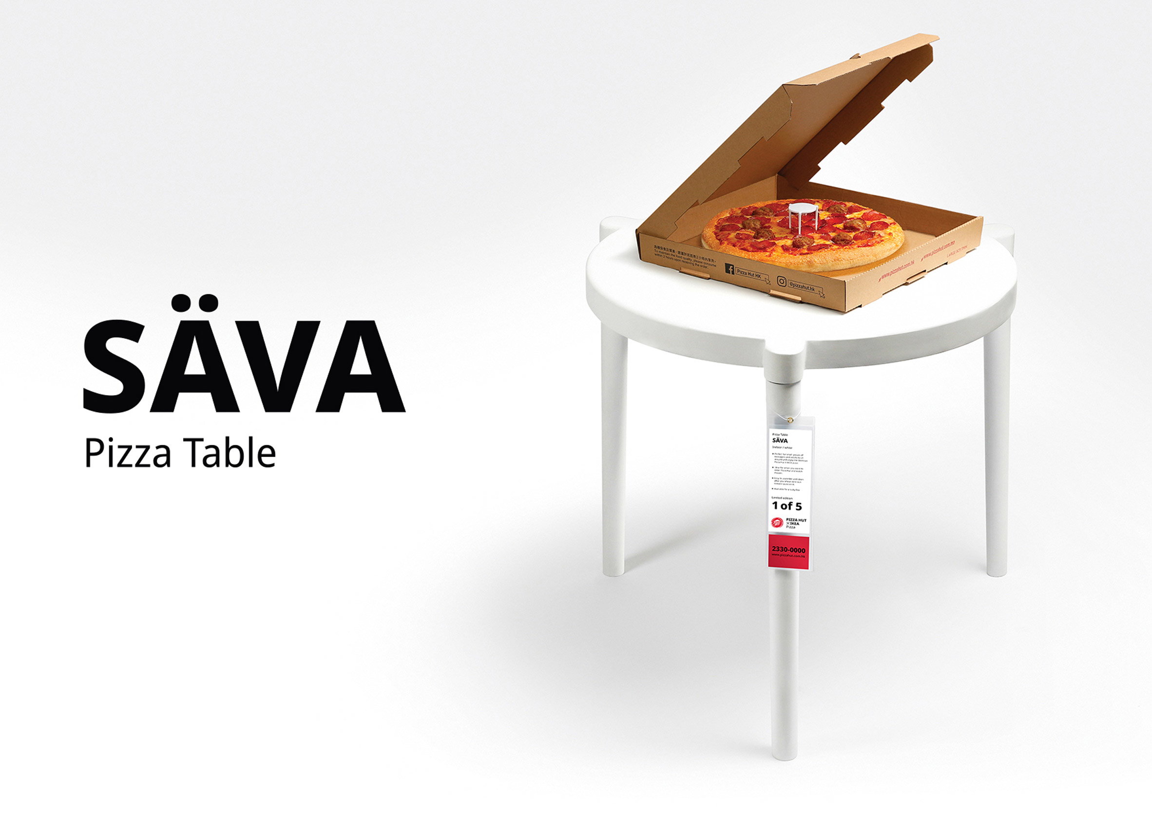 Stolik IKEA x Pizza Hut