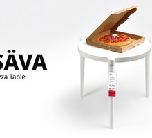 Stolik IKEA x Pizza Hut
