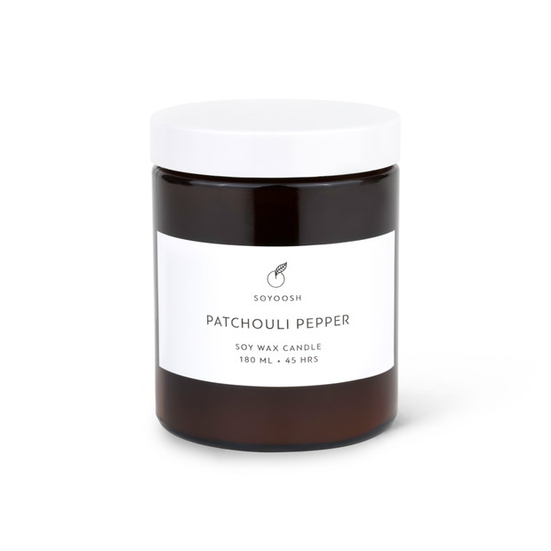 Świeca sojowa Patchouli Pepper 180 ml, SOYOOSH