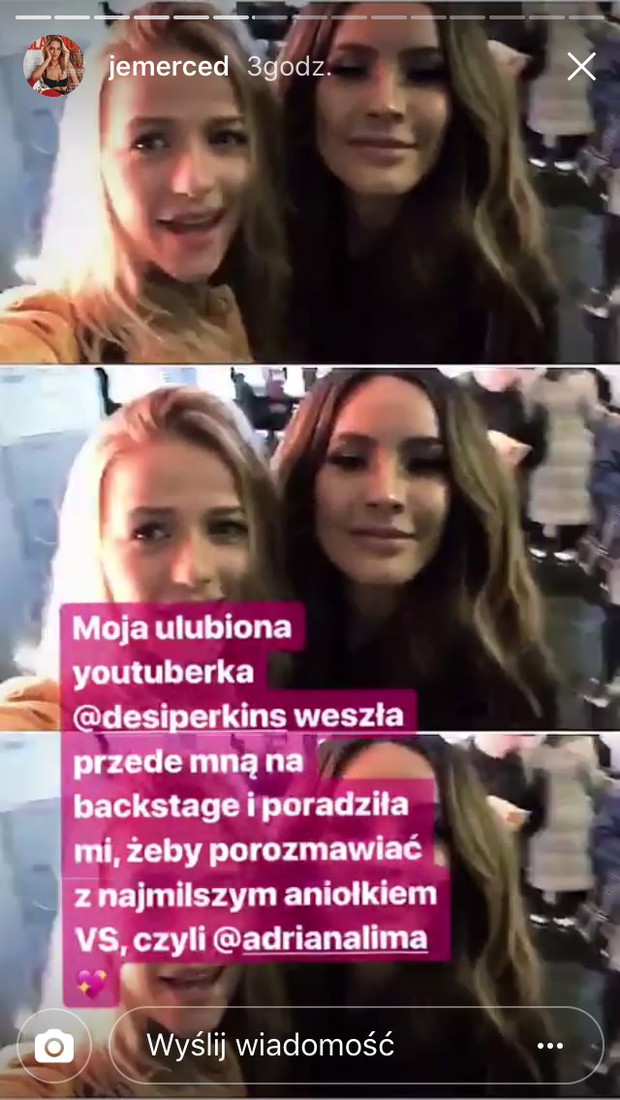 Jessica Mercedes na pokazie Victoria