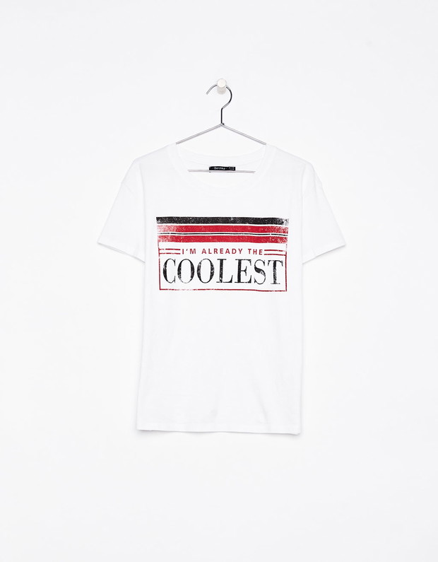 Biały t-shirt z napisem