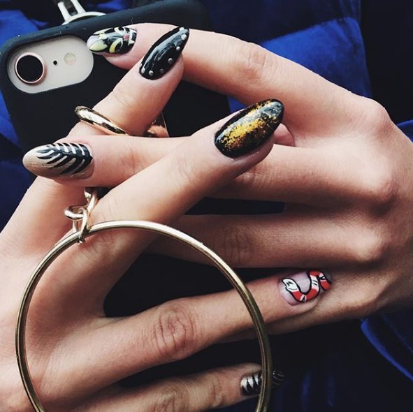 Manicure na sylwestra