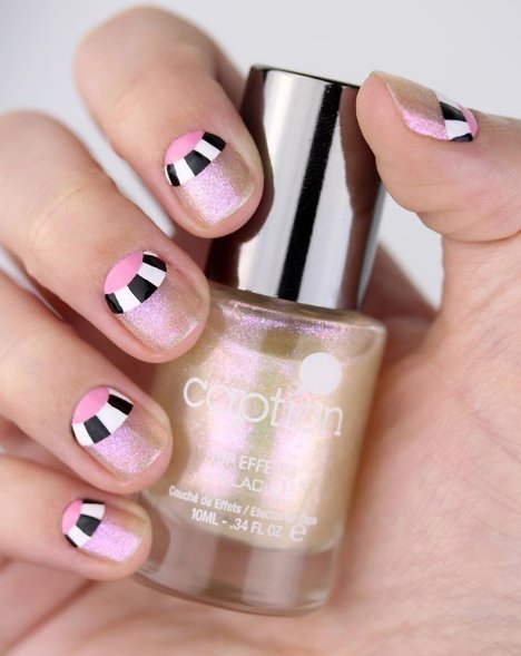 Manicure wzory róż