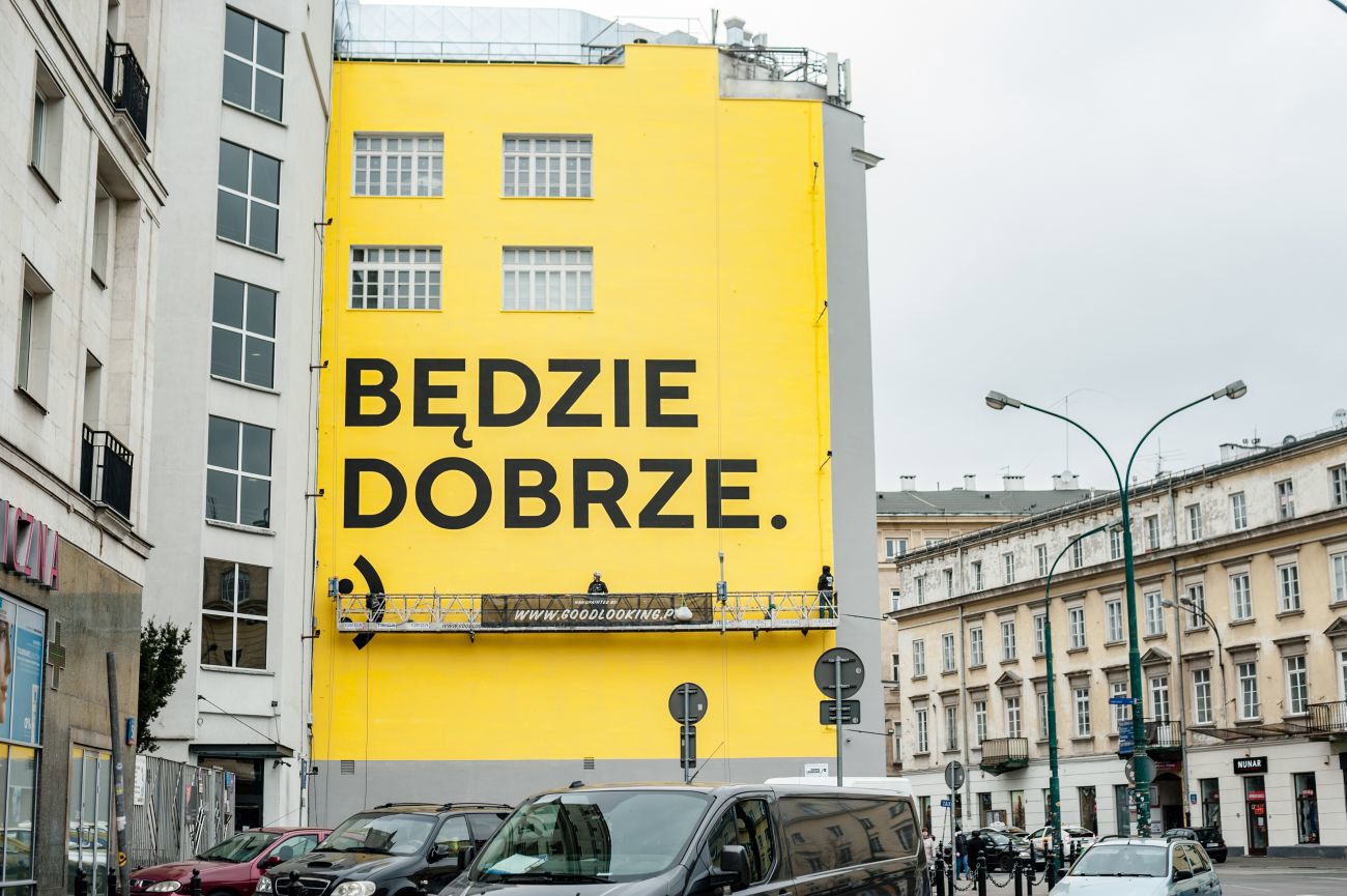 Murale z pozytywnym przekazem od Good Looking Studio