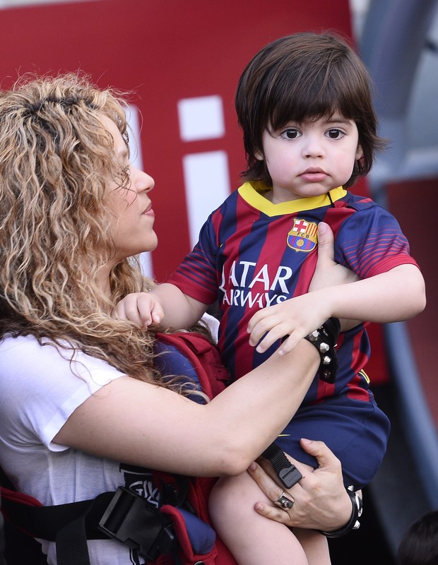 Shakira z synami na meczu m??a