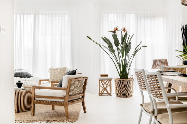 Dom w stylu boho we Wrocławiu, projekt i realizacja: Magdalena Kwoczka z pracowni Finchstudio