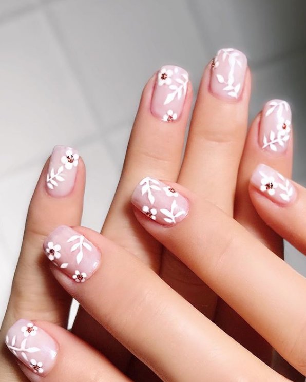 Manicure z kwiatami