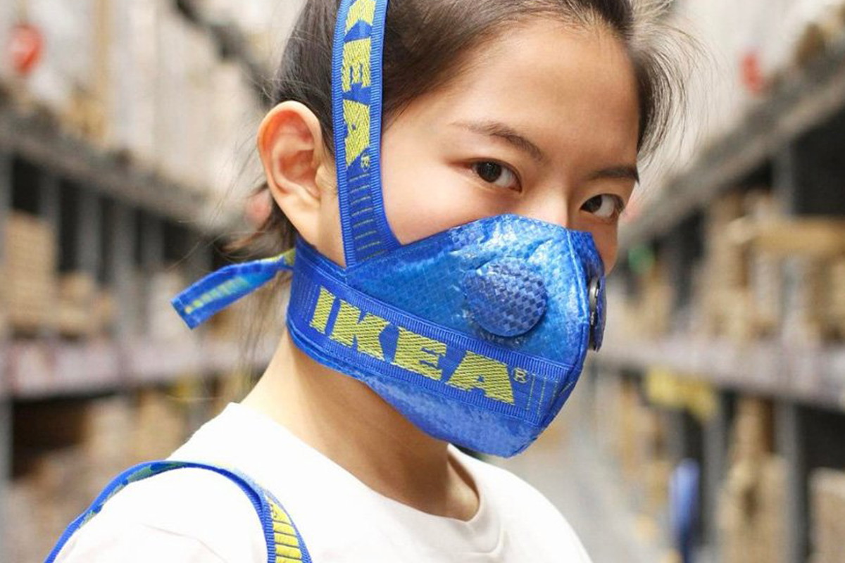 Maska z torby IKEA