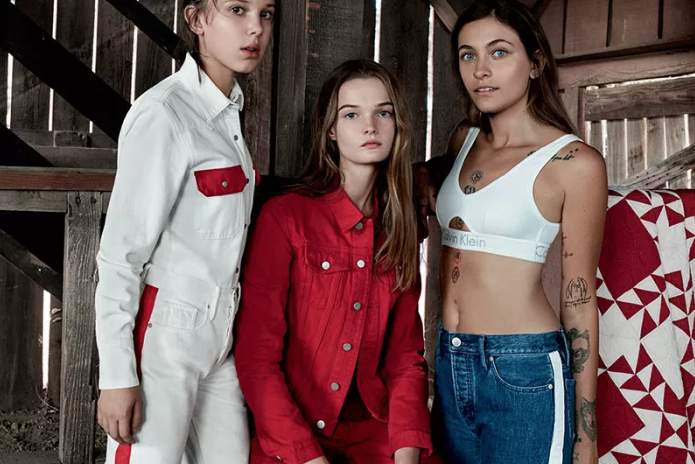 Millie Bobby Brown, Paris Jackson i Lulu Tenney w kampanii Calvin Klein wiosna-lato 2018