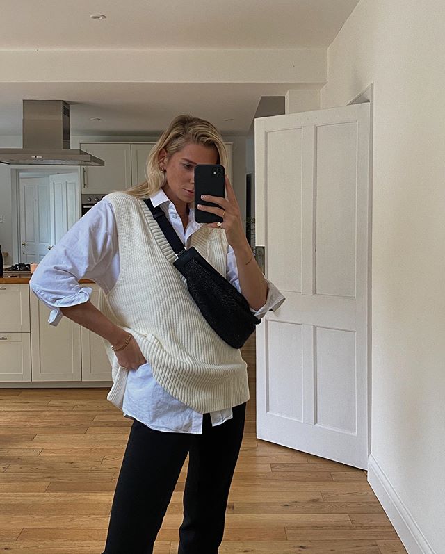 swetrowe kamizelki na Instagramie
