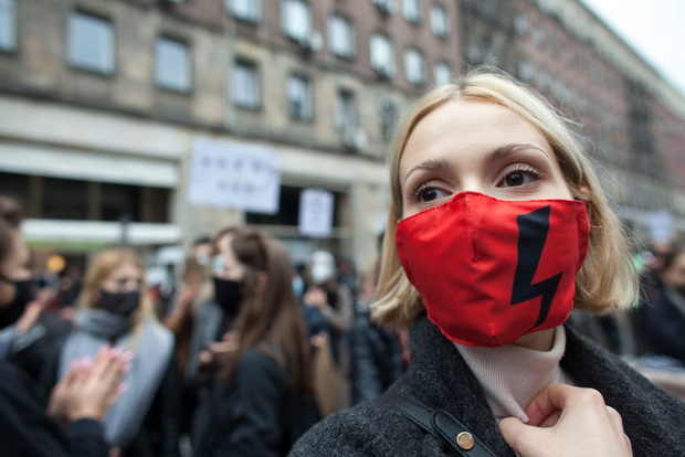 Feminists Protest In Warsaw