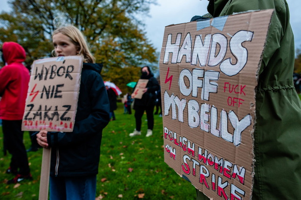 Protest Against Abortion Ban In Poland, Takes Place In The Hague