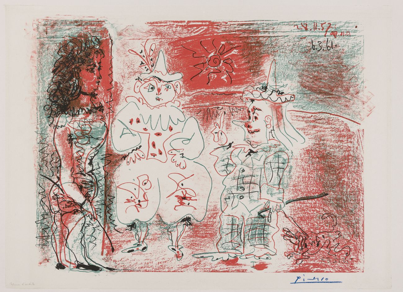 Pablo Picasso (1881–1973) Woltyżerka i clowni, 1957-1961 litografia barwna, papier Muzeum Narodowe w Warszawie