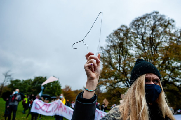 Protest Against Abortion Ban In Poland, Takes Place In The Hague