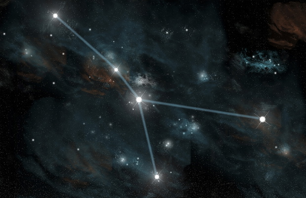 An artists depiction of the constellation Cancer.